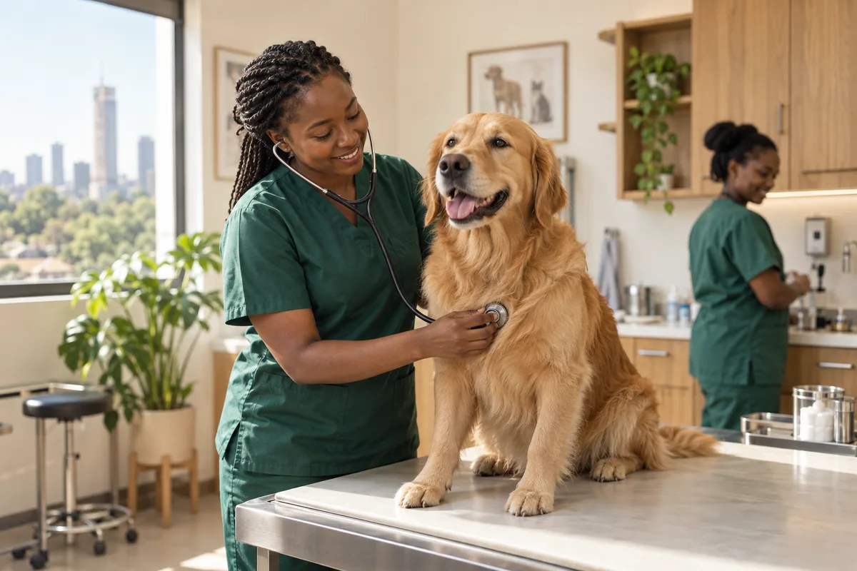 Illustrative veterinary care in a companion clinic